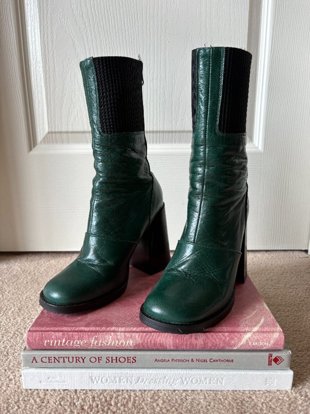 L’Intervalle Mid Calf Boots, Green